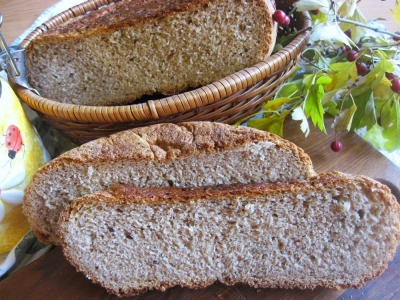 Домашний хлеб. Хлеб с семечками льна в мультиварке